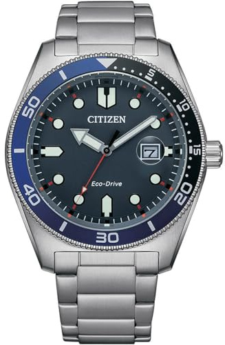 CITIZEN Herren Eco-Drive Solar Armbanduhr aus Edelstahl mit Edelstahl Band - AW1761-89L
