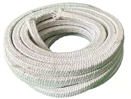 FANGHUOTC Corde Carrée en Fibre Céramique, Joint D'étanchéité Haute Température pour Poêle, Chaudière, Four, Porte De Four, Longueur 10M,Diameter 40 mm