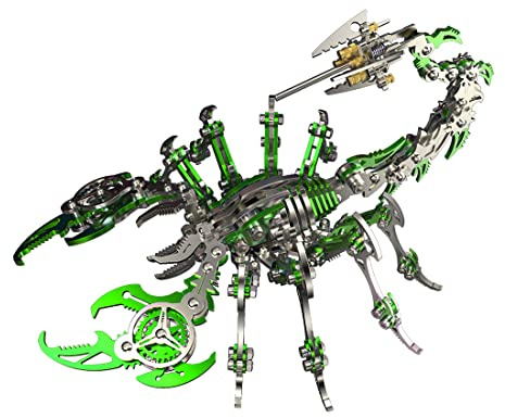 UpGLeuch 3D Skorpion Metall Puzzle Bunte Modell Kit,DIY 3D Puzzle Metall Erwachsene Skorpion mit Werkzeugsatz,Rot Metall 3D Puzzle Modellbausatz Desktop Spielzeug Geschenke