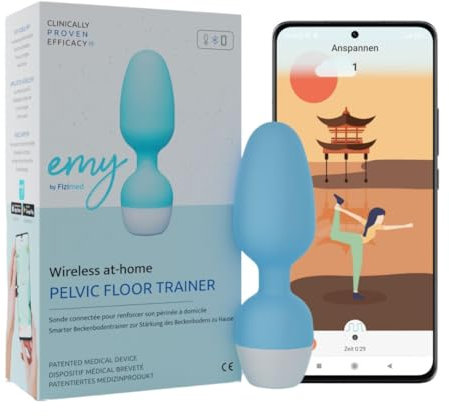 Fizimed EMY Beckenbodentrainer für Frau – Auf Rezept erhältlich | Kegel-Übungsgerät mit App | Stärkt die Beckenbodenmuskulatur | Gegen Blasenschwäche & Inkontinenz | Medizinprodukt