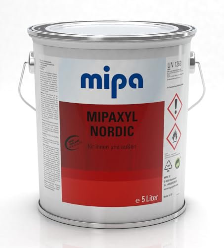 Mipa Xyl Nordic, satiné, 5 l, acajou, lasure, pores ouverts, sans biocide