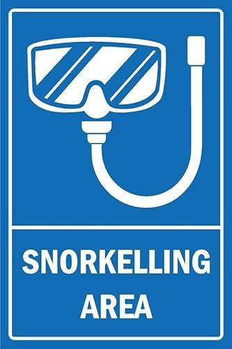 Snorkelling area, informational sign - Self adhesive sticker (200mm x 150mm)