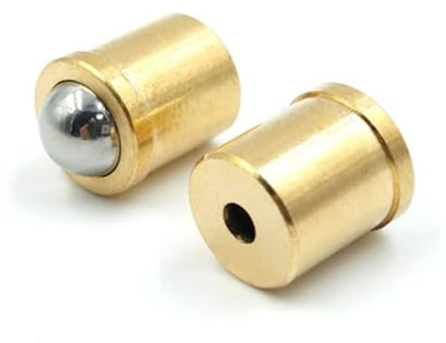 Stantuffo a sfera in ottone con gradino da 10 pezzi, con sfera a pressione, 3 mm, 4 mm, 5 mm, 6 mm, 8 mm, 10 mm, stantuffi a sfera a molla (Size : YXP04 4MM X 5)