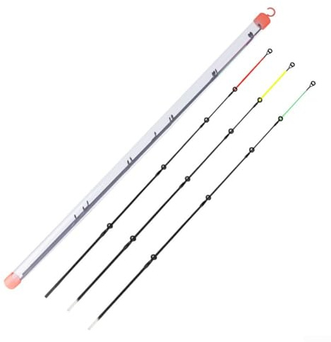 Getdoublerich 1 Satz Angelrutenteile, Reparaturzubehör, Fiberglasspitze M/L/H 50–120 g Feeder Karpfenrutenspitze, Angelzubehör, geeignet für verschiedene Angelumgebungen