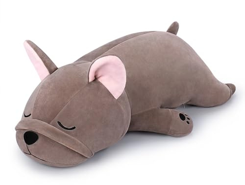 Auspicious beginning 30'' Giant French Bulldog Plush Stuffed Animal- French Bulldog Dog Plush Pillow Plushies, Large Sleeping Body Pillow Dog Plushie Toy, Christams Birthday Gifts for Kids Girls Boys