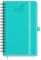 BEZEND Taschenkalender 2025 Klein Ringbuch 15,5 x 9 cm | Kalender 2025 Buchkalender 1 Woche 2 Seiten mit 100 g/m² Papier | Terminplaner 2025 Wochenplaner A6 mit PU-Leder Softcover - Türkis