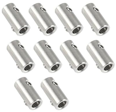 Drahtseilklemme 10 stücke 304 Edelstahl Handschraube Klemme Zusammenpassen Drahtseil Clip Madenschraube Schrauben Schnalle for 2 3 4 5 6 8 10mm Seilklemme(Größe:For 4mm wire)