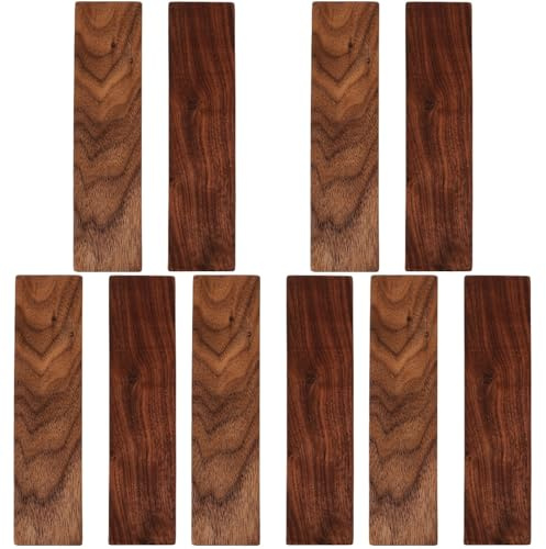 Operitacx Lot de 10 blocs de bois de noyer noir pour sculpter des blocs de bois fins pour les débutants - Blocs de bois pour la sculpture sur bois