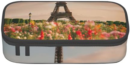 YHBLYKXP Belle Tour Eiffel Paris Imprimée Grande Capacité Boîte de Bureau Organisateur Papeterie Bureau Cosmétique Sac