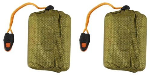 ISTOVO 2X Notfall Schlaf Sack Biwaksack mit Pfeife Draussen Schlaf Sack Thermodecke für Camping Backen Verpackung