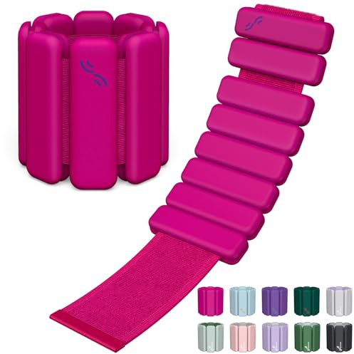 Sportneer Bärbara viktmanschetter – set om 2 (0,5 kg & 1 kg) för kvinnor och män, ankelviktsset för yoga, dans, aerobics