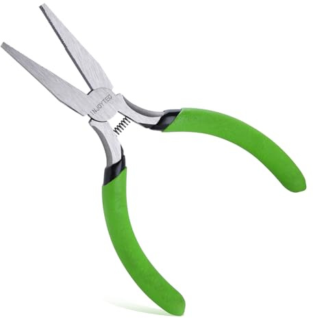 INJOYTEC Mini pince à bec plat de 12,7 cm pour la fabrication de bijoux, pince à bec de canard, pince de redressement, ouverture d'anneau pour la réparation d'électricien, la fabrication de bijoux