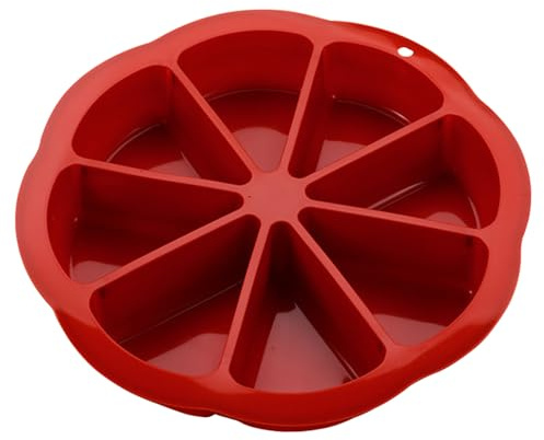 JACKANNA Molde de silicona triangular grande, 8 cavidades de silicona para hornear pastel/molde de rebanada de pastel/molde triangular, molde de rebanada de pizza, molde de tortilla, herramientas para