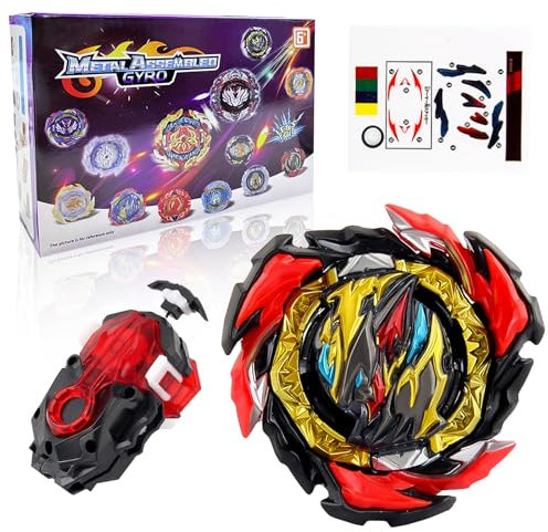 Bey Burst Turbo Blade Set, 4D Metall Fusion kampfkreisel, Kampf Launcher Mit Griff, Kreisel Spielzeug Geschenk Für Kinder, Jugendliche Und Erwachsene