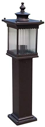SDdPulse Brown High Section Column Light Die-Cast Aluminum Lawn Light Street Light Landscape Light Column Headlight E27 Socket Led Energy Saving Lamp Protection Level: Ip65 Stadiu,