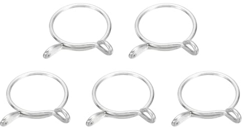 sourcing map Fuel Line Hose Clips, 5Pcs 36mm ID 39.5mm Max. ID 304 Stainless Steel Water Pipe Air Tubing Spring Hose Clamps for Motorcycle Scooter ATV, Silver