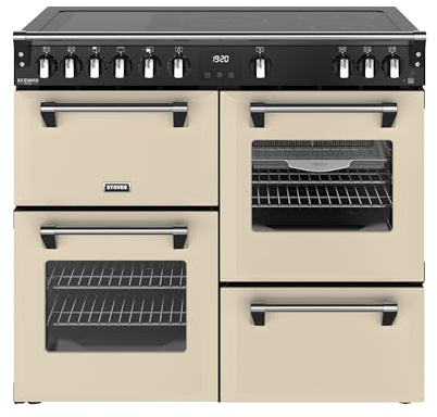 Stoves Richmond Deluxe 100Ei RTY 100cm Electric Range Cooker with Induction Hob - Cream - A/A/A Rated