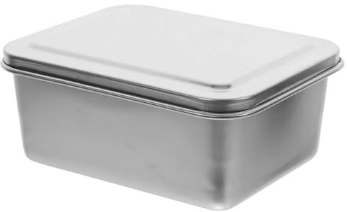 Moldes para Pasteles de Acero Inoxidable con Tapa, antiadherentes, rectangulares, para Hornear y para Galletas
