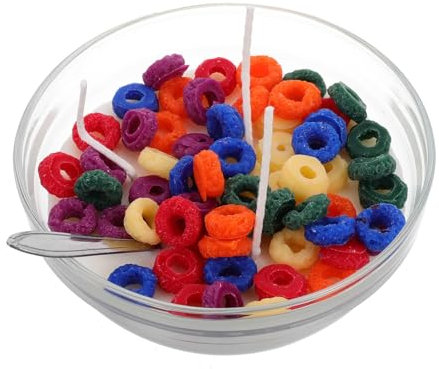 WRITWAA Cute Cereal Candle Bowl Spoon Soy Wax Scented Candle for Party Favor Decorative