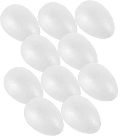 Holibanna 10stücke DIY Schaum-Ostereier in Weiß Bastelmaterial Für Kreative Malerei Dekorative Eier Für Partys Und Festliche Anlässe Für Erwachsene