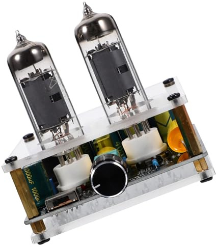 NUOBESTY Vacuum Tube Preamp for Record Player with Preamplifier Function, Easy to Install DIY Hifi Amplifier Board Made of Pcb and Glass, for Home Theater Systems and Modern Home Decor