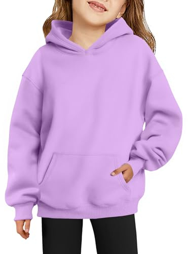 Arshiner Girls' Hoodie Warm Fleece Autumn Winter 6-15 Years | Pockets, Loose-fitting, Solid color, Tie-dye, Comfortable, Sports, Leisure, School, Everyday, Fashion