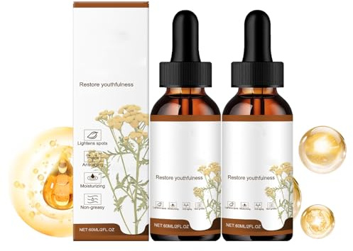 Bio-Gesichtsöl - Anti-Aging-Feuchtigkeitscreme mit natürlichen Ölen zur Reduzierung von Falten, feinen Linien, dunklen Flecken, tiefer Hydratation für trockene Haut, schnelle Absorption (2PCS)