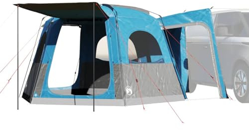 Tienda de Campaña para Coche 4 Personas, Material Poliéster 185T con Revestimiento PU, Impermeable y Resistente al Viento, Tienda Techo Coche, Toldos Furgoneta Camper,Color Azul, 410x357x222 cm