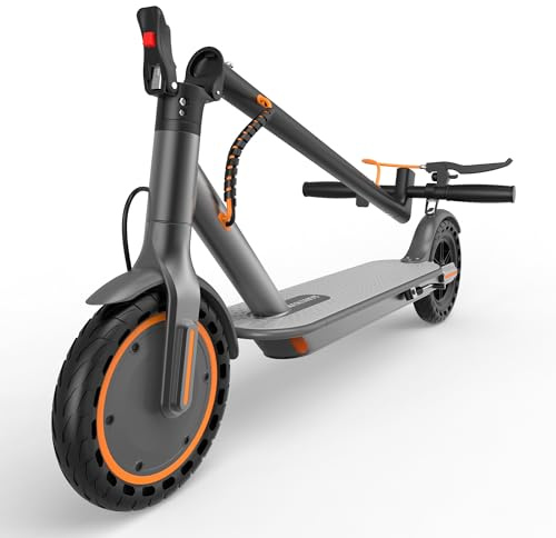 Electric Scooter, 6.5“/8.5 /10 /14 Tire, 9/16/19/22 Mph Top Speed, 10/12/16/21/27/28/49/50 Miles Long Range, Folding Escooter for Adults and Kids with Seat Bag, Dual Braking, Dual Suspension, App