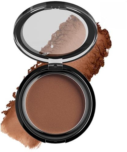 Pressed Matte Bronzing Powder, Warm Medium Brown, Black Compact, 1 Shade | Adds Visible Warmth And Facial Definition, Hinged Case With Integrated Mirror, For Daily Make-Up And Away-From-Home Touch-Ups