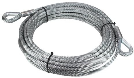 50 Meter Anschlagseil EN 13414 - Typ B - verzinkt - 10 mm Durchmesser beidseits mit Kausche