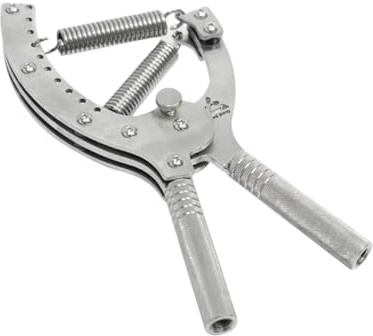 Herientas deportivas portátiles - Pinza de mano ajustable - Entrenador de fuerza de agarre de acero inoxidable de 10 a 120 kg for entrenamiento de brazos y antebrazos Eficiencia