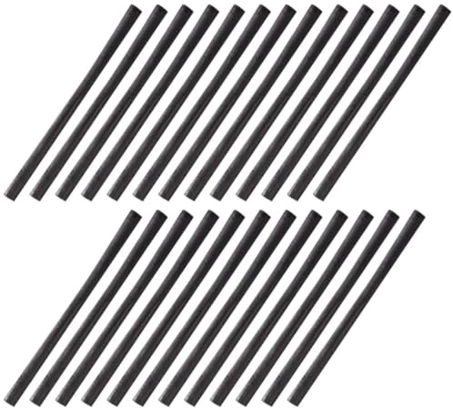 25 Pièces Barre de Croquis au Fusain Noire 7-9mm, Outil de Dessin | Charbon, Prise en Main Confortable, Traits Réguliers, pour Esquisses Initiales
