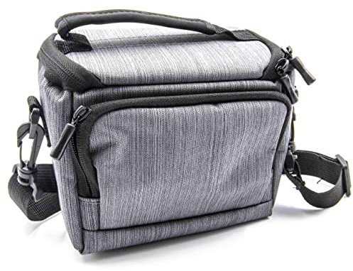 vhbw Polyester Foto-Tasche grau kompatibel mit Kamera Panasonic HC-V380, HC-VX878, HC-VX989, HC-VXF999, HC-W570, HC-W580, HC-WX929, HC-WX979