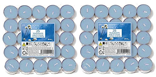 Aladino Cotton Flowers Scented Tea Lights 50 Pack