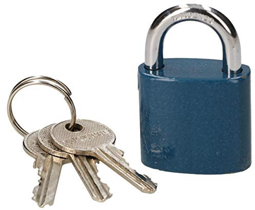 KOTARBAU® - Lucchetto in ghisa, 30 mm, per antifurto, universale, con alloggiamento blu