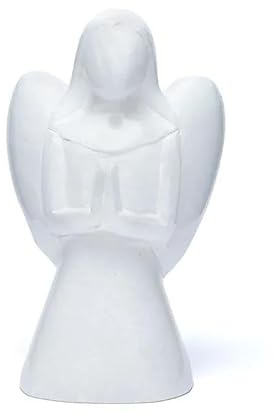 Panotophia Engel Statuette Speckstein weiß - 12,5 cm