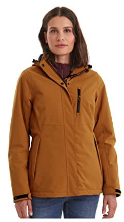 Killtec Damen Outdoorjacke Funktionsjacke mit abzippbarer Kapuze KOW 140 WMN Jckt wasserdicht, Winddicht, atmungsaktiv 00684-Karamell 36