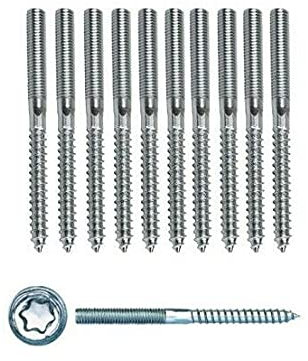 Stockschrauben M6 M8 M10 Schraubstifte Gewindestifte verzinkt Doppelgewindeschrauben Rohrschellen Befestigungsmaterial Montagematerial (10, M8 x 100 mm)