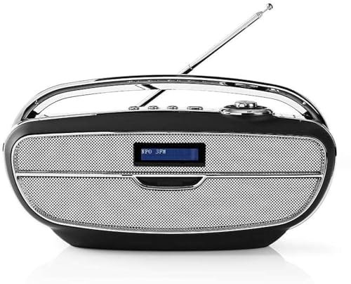 Retro DAB Radio | Mains or USB Charging Up to 7 hours Playback | Loud 60w Powerful Sound Output | Bluetooth, MicroSD, AUX, USB Audio Input & Handsfree Calling Functions