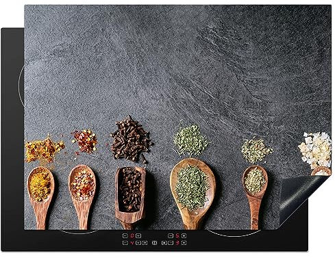 MuchoWow Herdabdeckplatte Ceranfeld Spritzschutz Küche Induktionsherd Abdeckung Induktionskochfeld Ceranfeldabdeckung Bedruckt Motiv Kaffee 70x52