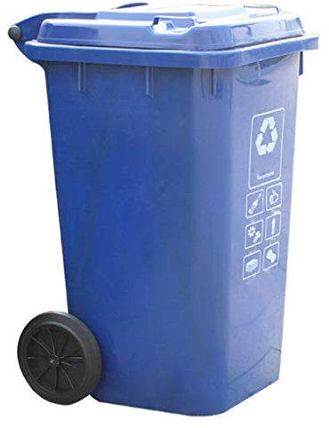 DYPASA Poubelle d'extérieur Grande Poubelle à roulettes Robuste lancée, Grande Poubelle extérieure, 100L, Gris Classification Poubelle Courtyard (Color : Blauw)