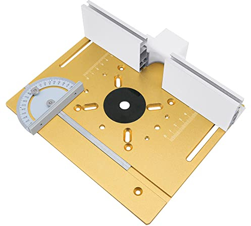 Juego 3 Insertos Para Fresadora, Mesa Fresadora Routers Aleación Aluminio Flip Board Máquina Corte Grabado Herramienta Auxiliar Mitre Gauge Mesa Sierra Bancos para Trabajar Madera Router Accesorios
