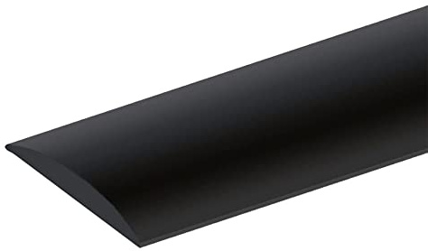2M Flacher Bodenübergangsleiste Selbstklebender 7.6cm Breit,Übergangprofil Türschwellen-Übergangsvinyl Laminat-Bodenbelagsleisten Bodentrennstreifen Fußböden Abdeckleisten, Schwarz