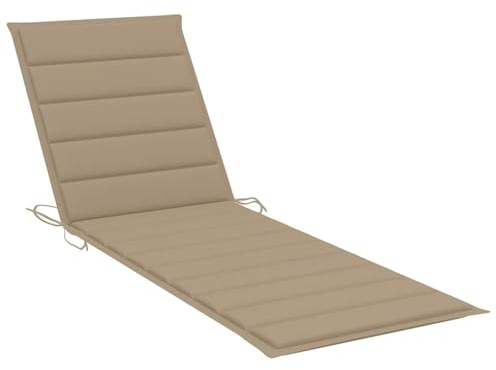 BULANED Sonnenliegen-Auflage, Liegenauflage, Auflage Gartenliege, Liegestuhl Auflage, Bankauflage, Stuhlauflage Für Hochlehner, Liegestuhlauflagen, Beige 200x70x3 cm Stoff
