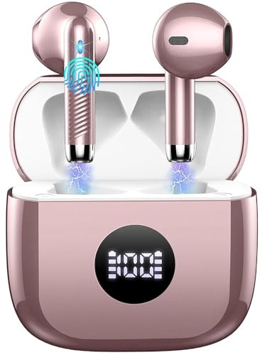 Wireless Earbuds, Bluetooth 5.4 Ear Buds, LED Power Display, 6D Bass Stereo