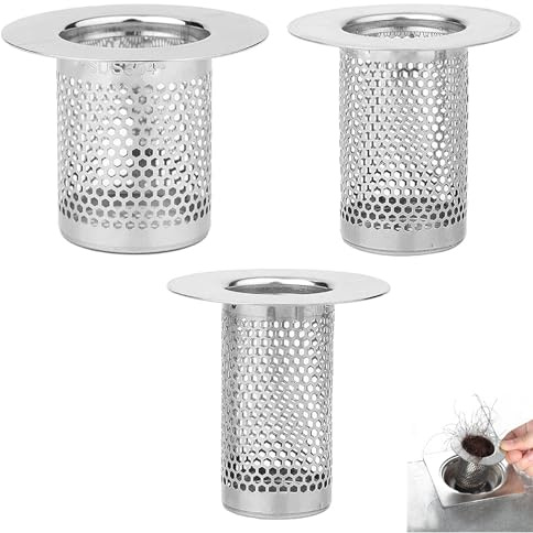 3Pcs Shower Drain Cover Sink Strainer, And Kitchen Hair Catcher Easy To Install And Shower Drain Bathtub Cover Hair Catcher