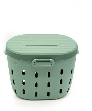 Vego Garden In-Ground Worm Composter Outdoor Farm Compost Bin 7 Gallons BPA-Free Composting System for Raised Garden Beds, Sage Green