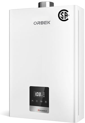 ORBEK Propane Gas Tankless Water Heater -Max 4.3 GPM 100,000 BTU Indoor Installation - CSA Certified On-Demand Instant Hot Water Heater 3/4 NPT Connector Size