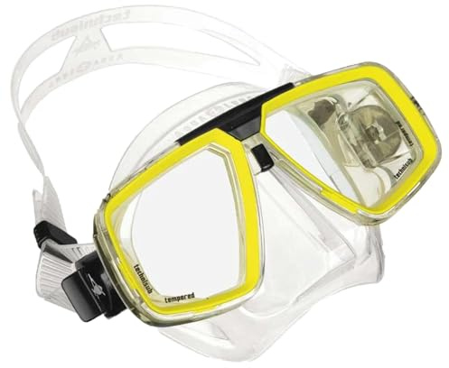 AQUALUNG Look - taucherbrille Erwachsene mit Doppelglas aus gehärtetem Glas, Vielseitiges Design für alle Gesichter, 360°-Zifferblattschnallen, Verbesserte Wasserdichtigkeit, perfekt für das Tauchen.